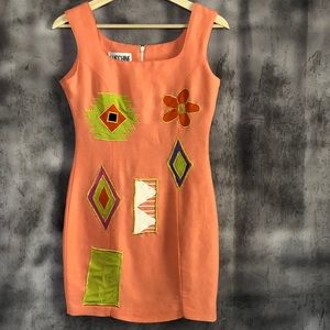 Peach coral Vintage dress